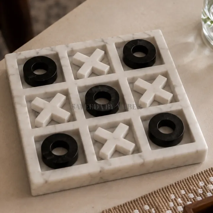 Marble tic-tac-toe set